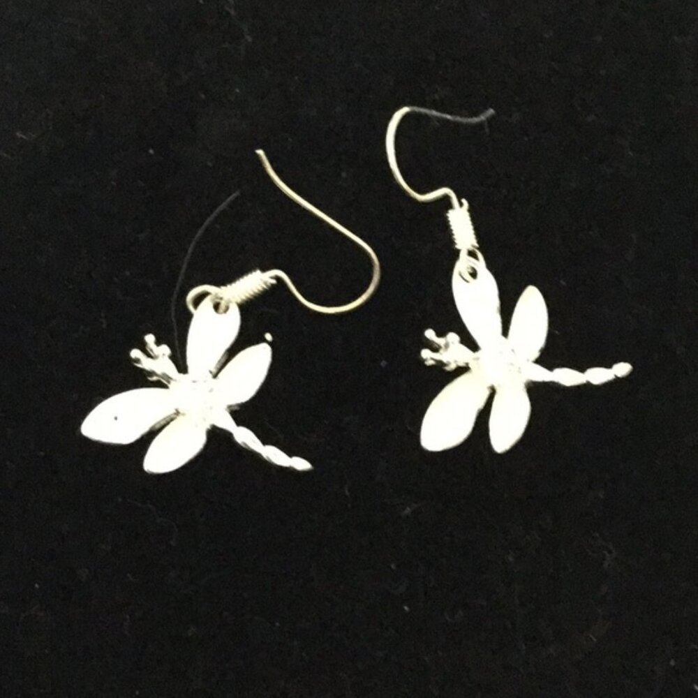 Sterling silver dragonfly earrings